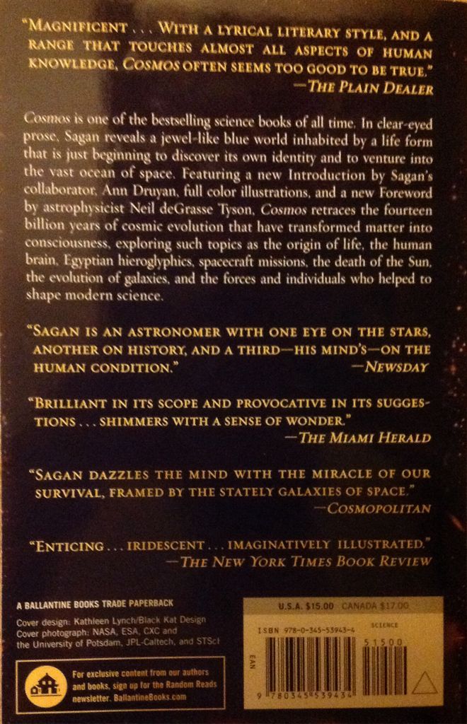 Cosmos - Carl Sagan (Ballantine Books - Paperback) book collectible [Barcode 9780345539434] - Main Image 2
