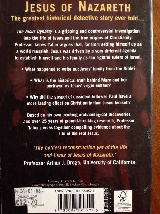 The Jesus Dynasty -978-0-00-722059-5 () - Tabor, James book collectible [Barcode 9780007220595] - Main Image 2