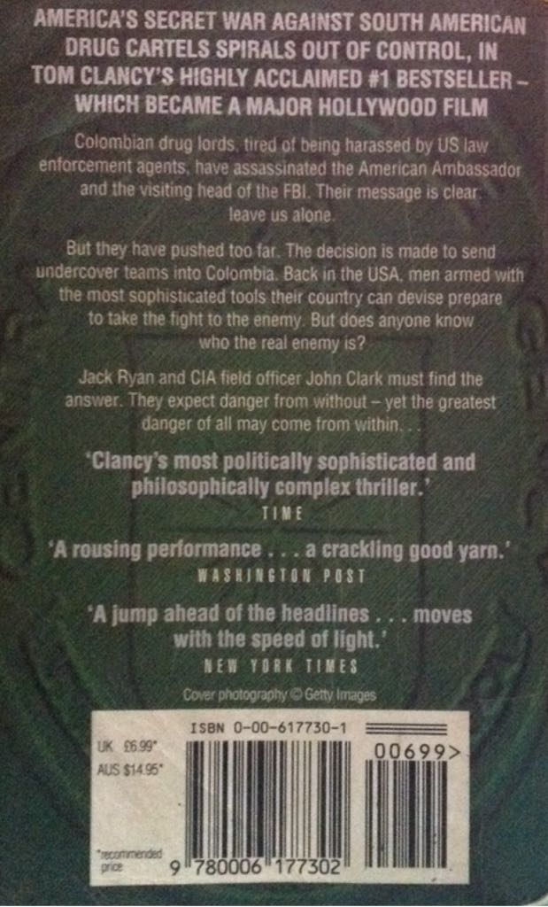 Clear And Present Danger  (Collins - Paperback) book collectible - Main Image 2