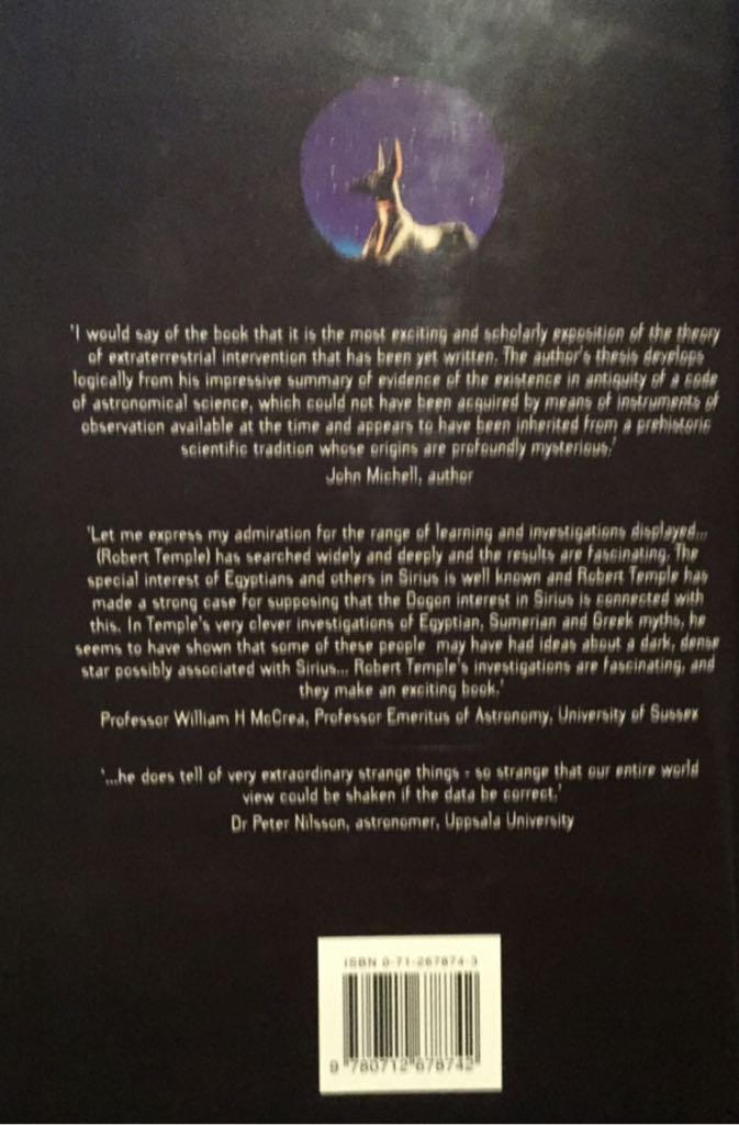 Sirius Mystery, The - Robert Temple (Century Books - Hardcover) book collectible [Barcode 9780712678742] - Main Image 2