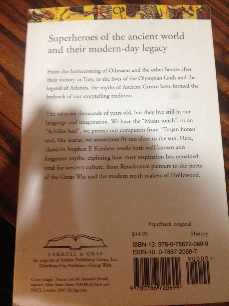 A Brief Guide to the Greek Myths - Stephen P Kershaw (Paperback) book collectible [Barcode 9780786720699] - Main Image 2