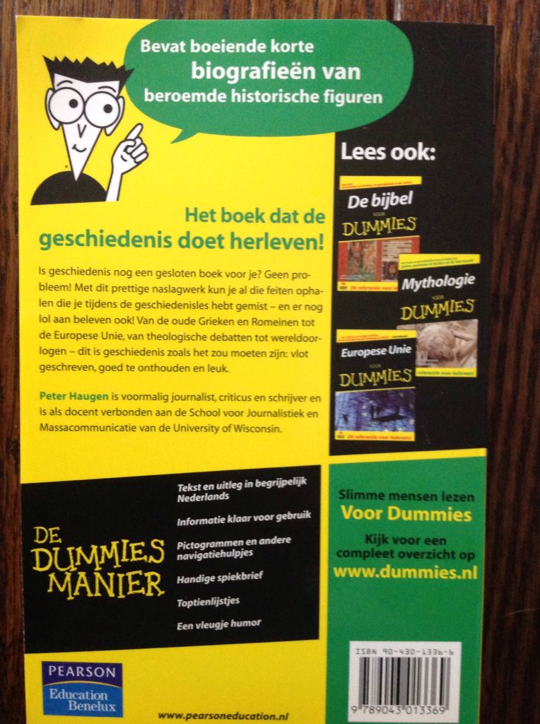 Geschiedenis voor Dummies - Haugen, Peter (Addison Wesley) book collectible [Barcode 9789043019484] - Main Image 2