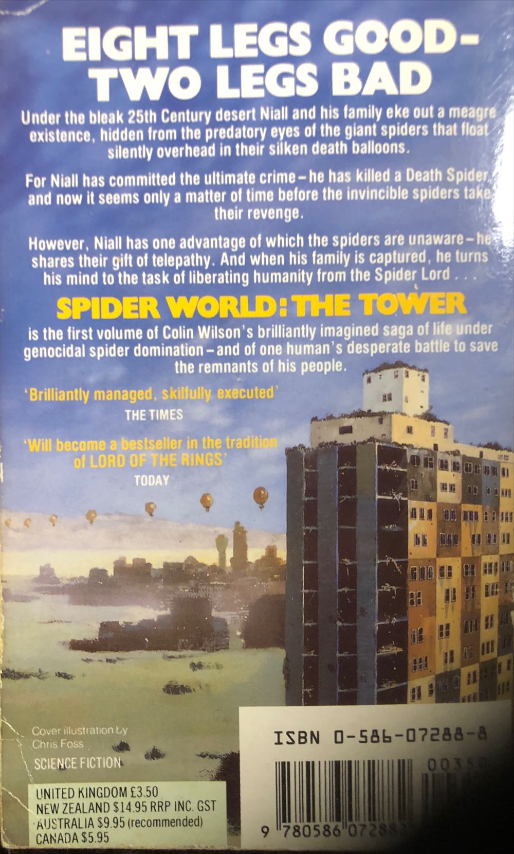 Spider World: The Tower - Colin Wilson (Grafton Books - Paperback) book collectible [Barcode 9780586072882] - Main Image 2