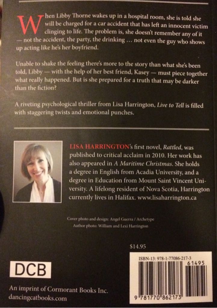 Live to Tell  book collectible [Barcode 9781770862173] - Main Image 2