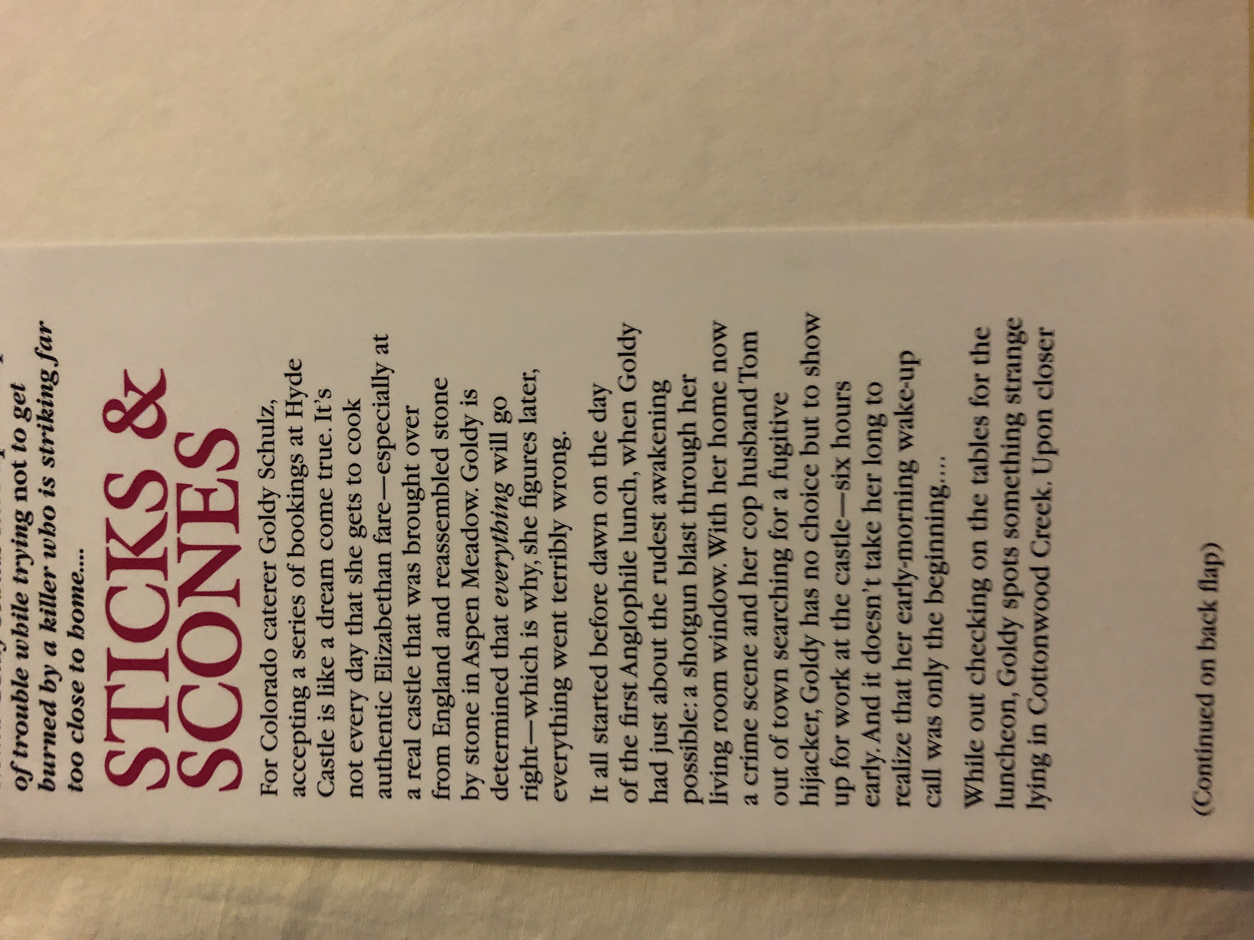 Sticks And Scones - Diane Mott Davidson (Bantam Books - Hardcover) book collectible [Barcode 9780553107241] - Main Image 2