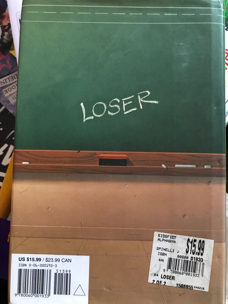Loser - Jerry Spinelli (Harpercollins Childrens Books) book collectible [Barcode 9780060001933] - Main Image 2
