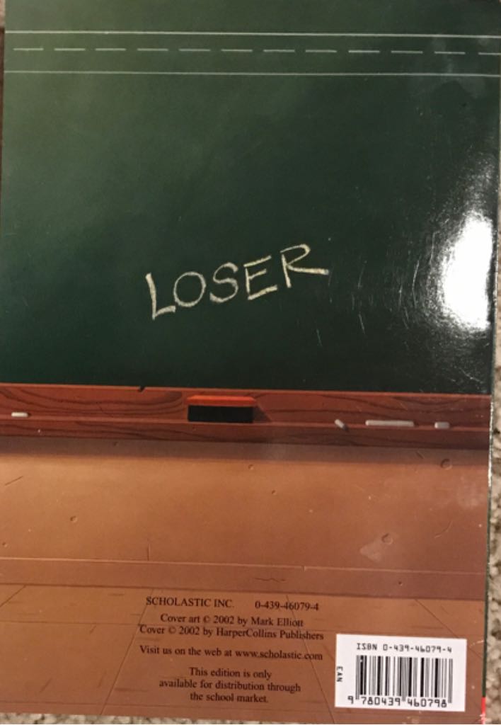 Loser - Jerry Spinelli (Scholastic Inc. - Paperback) book collectible [Barcode 9780439460798] - Main Image 2