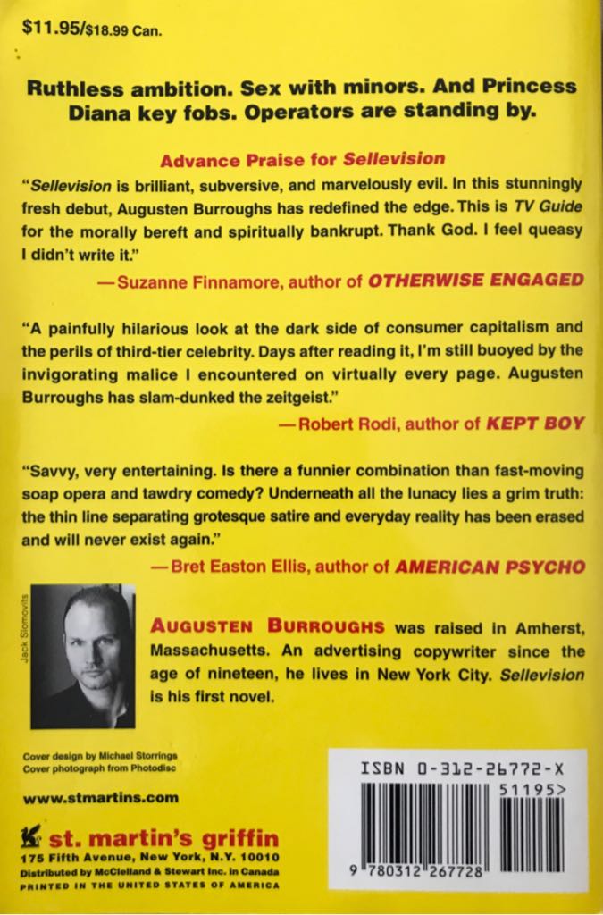Sellevision - Augusten Burroughs (Macmillan - Paperback) book collectible [Barcode 9780312267728] - Main Image 2