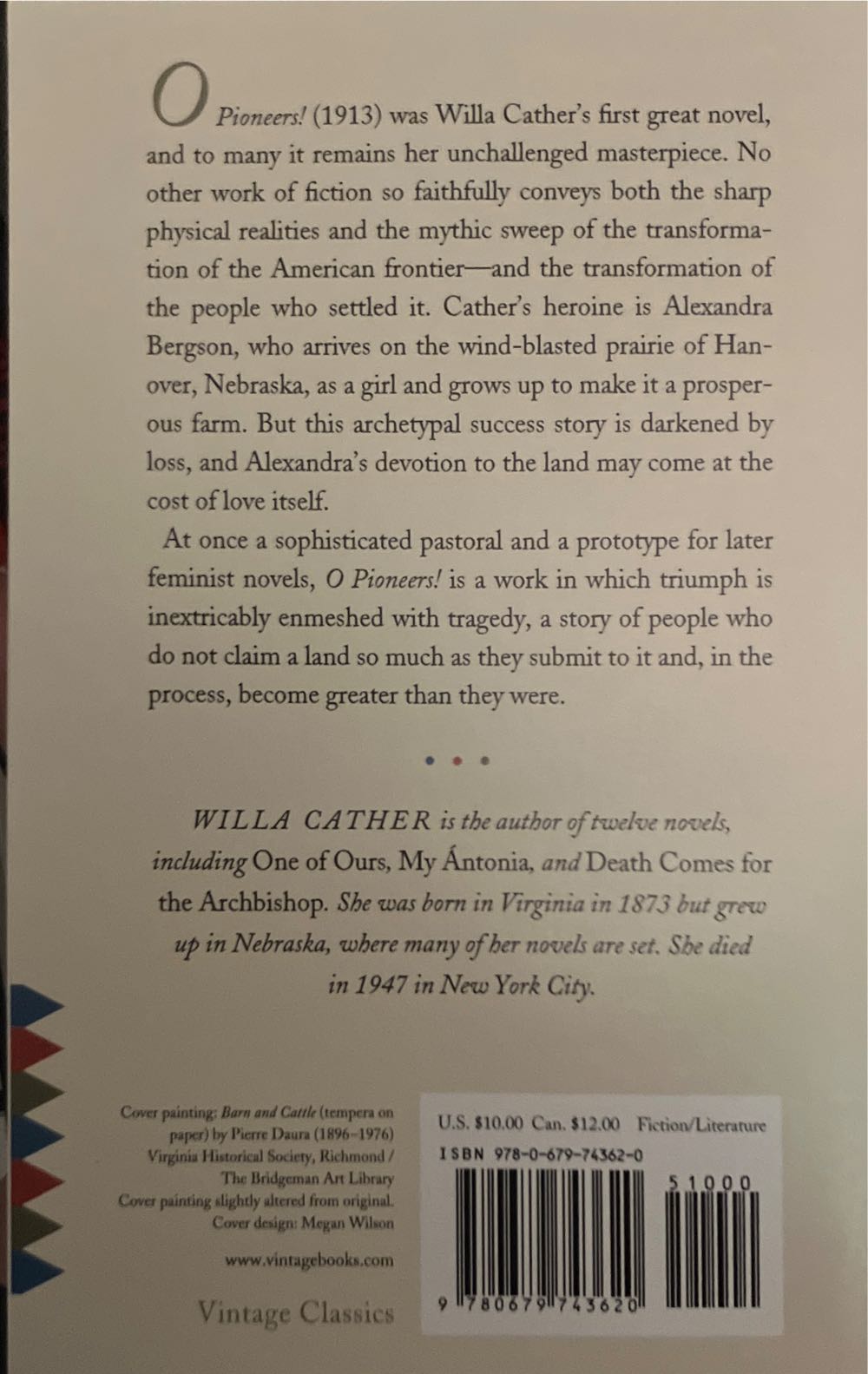 O Pioneers! - Willa Cather (Vintage - eBook) book collectible [Barcode 9780679743620] - Main Image 2