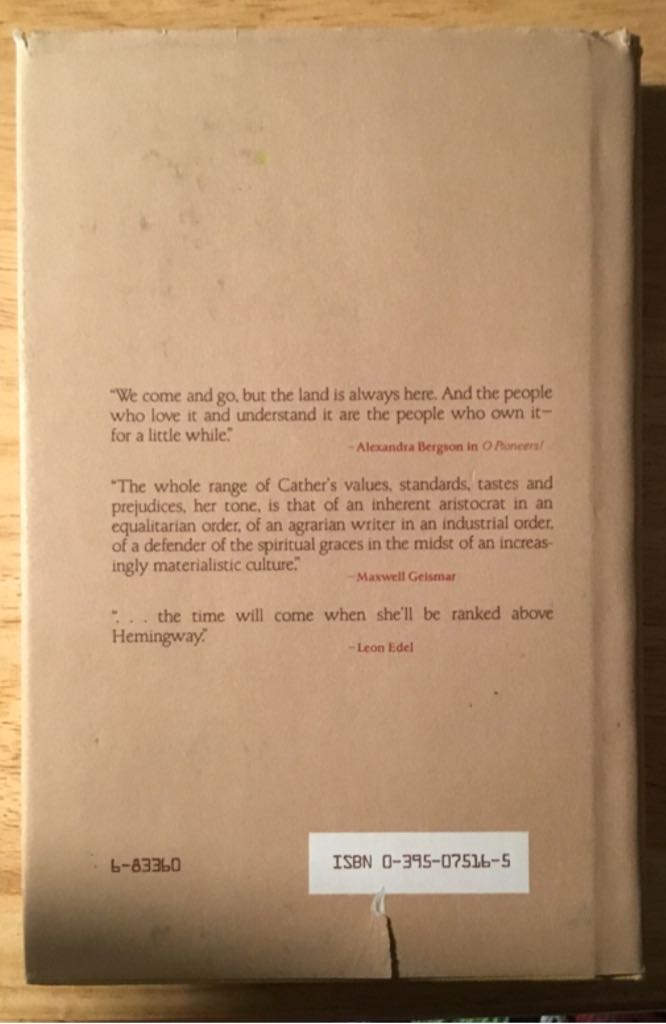 O Pioneers!  book collectible - Main Image 2