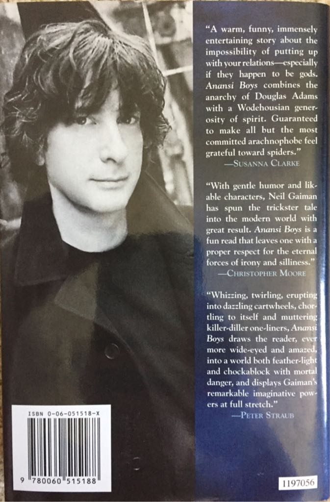 Anansi Boys - Neil Gaiman (Morrow - Hardcover) book collectible [Barcode 9780060515188] - Main Image 2