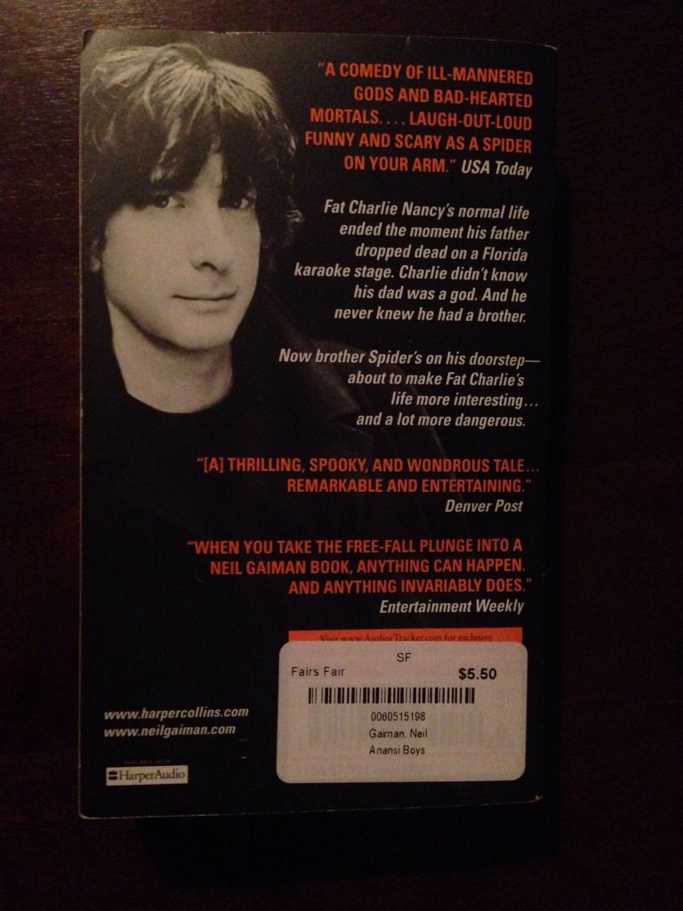 Anansi Boys - Neil Gaiman (HarperCollins HarperTorch - Paperback) book collectible [Barcode 9780060515195] - Main Image 2