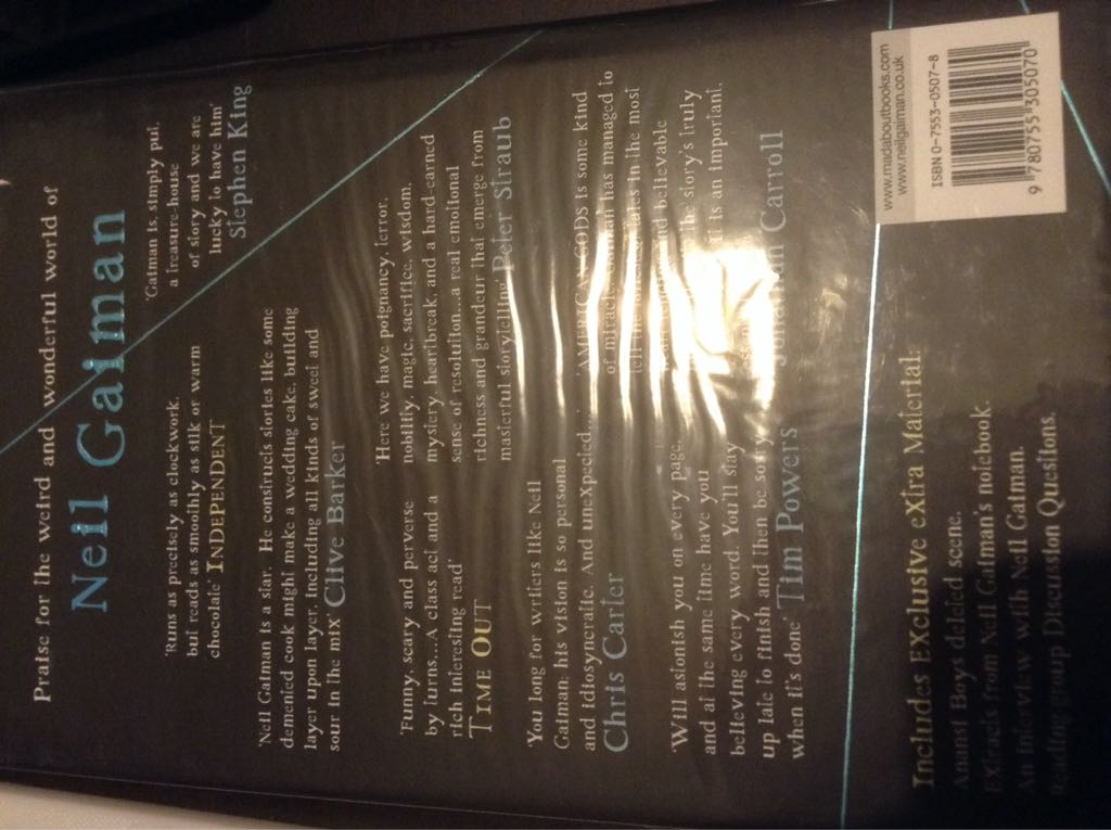 Anansi Boys - Neil Gaiman (Review - Hardcover) book collectible [Barcode 9780755305070] - Main Image 2