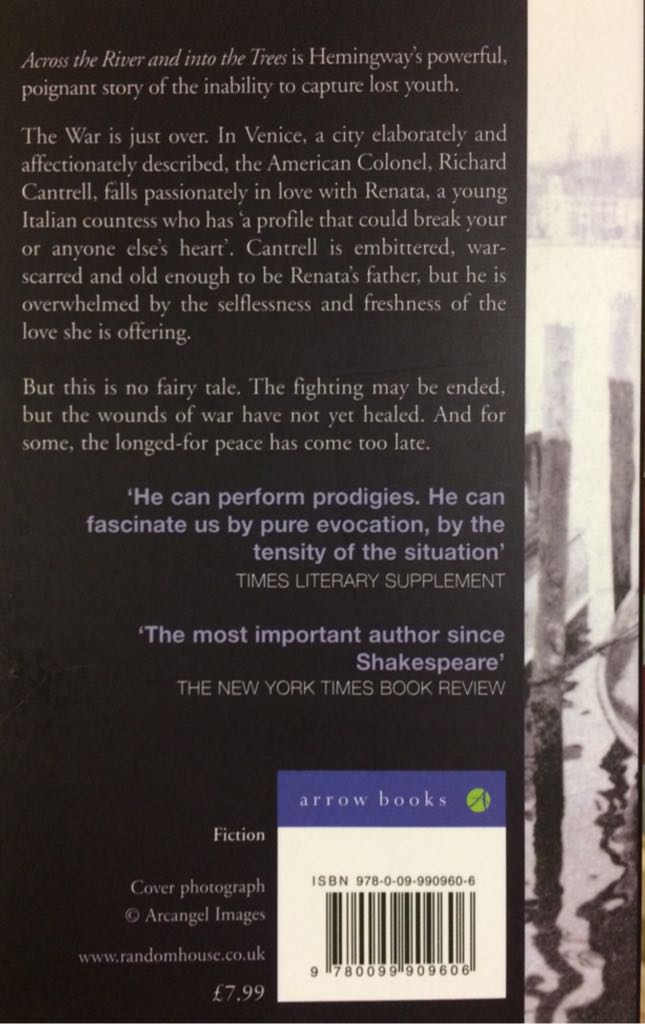 Across the River and Into the Trees - Ernest Hemingway (Random House - Paperback) book collectible [Barcode 9780099909606] - Main Image 2