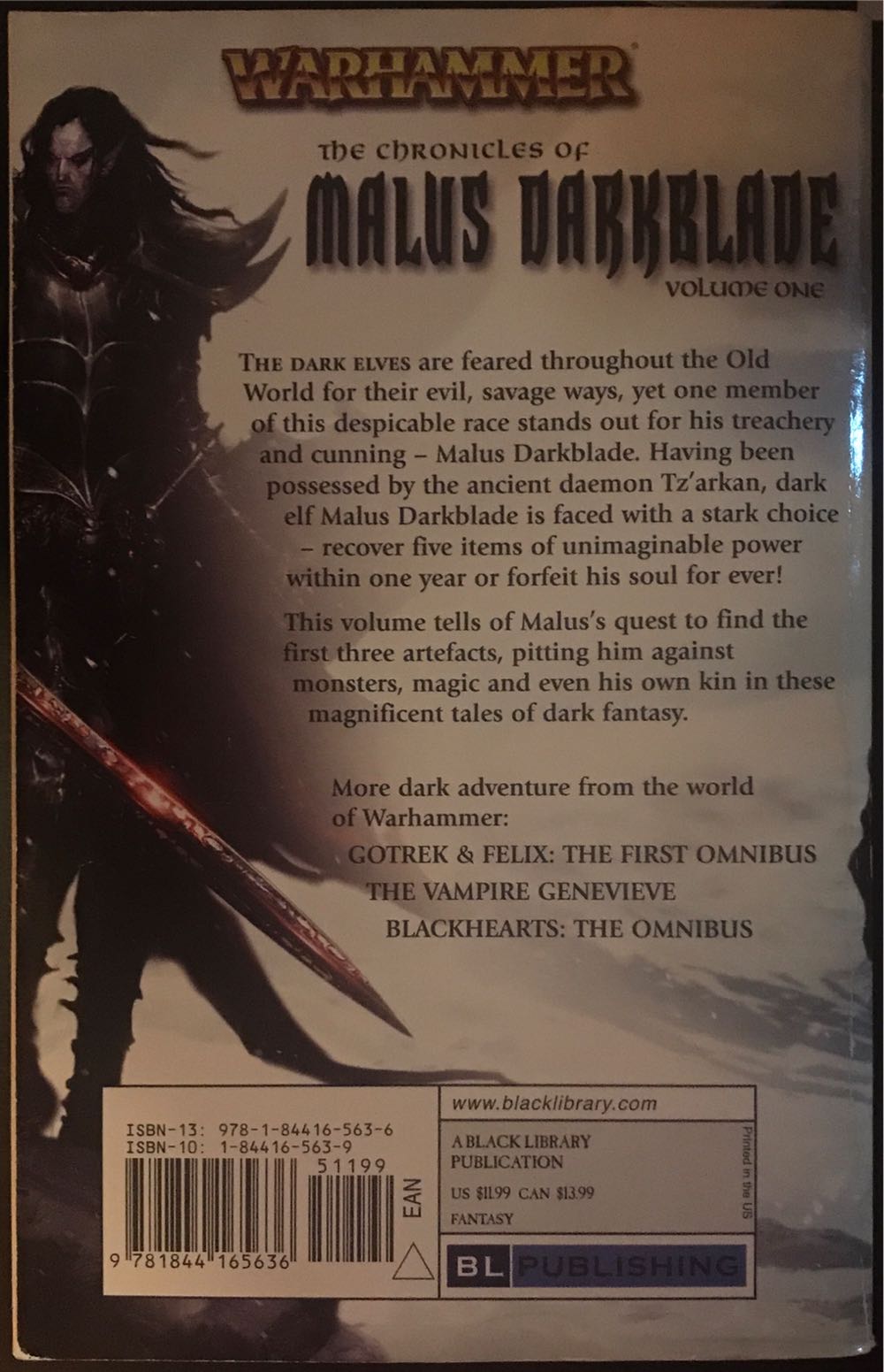 The Chronicles of Malus Darkblade: Volume One - Dan Abnett&Mike Lee (Black Library - Trade Paperback) book collectible [Barcode 9781844165636] - Main Image 2