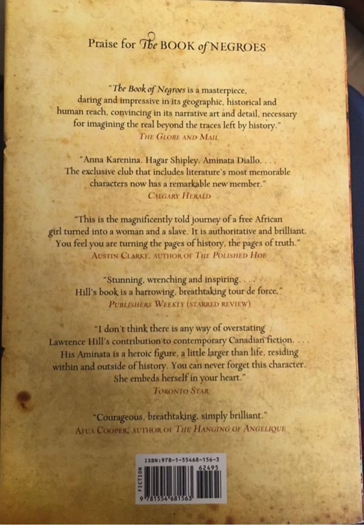 The Book Of Negroes - Lawrence Hill (Harpercollins Publishers Ltd - Trade Paperback) book collectible [Barcode 9781554681563] - Main Image 2