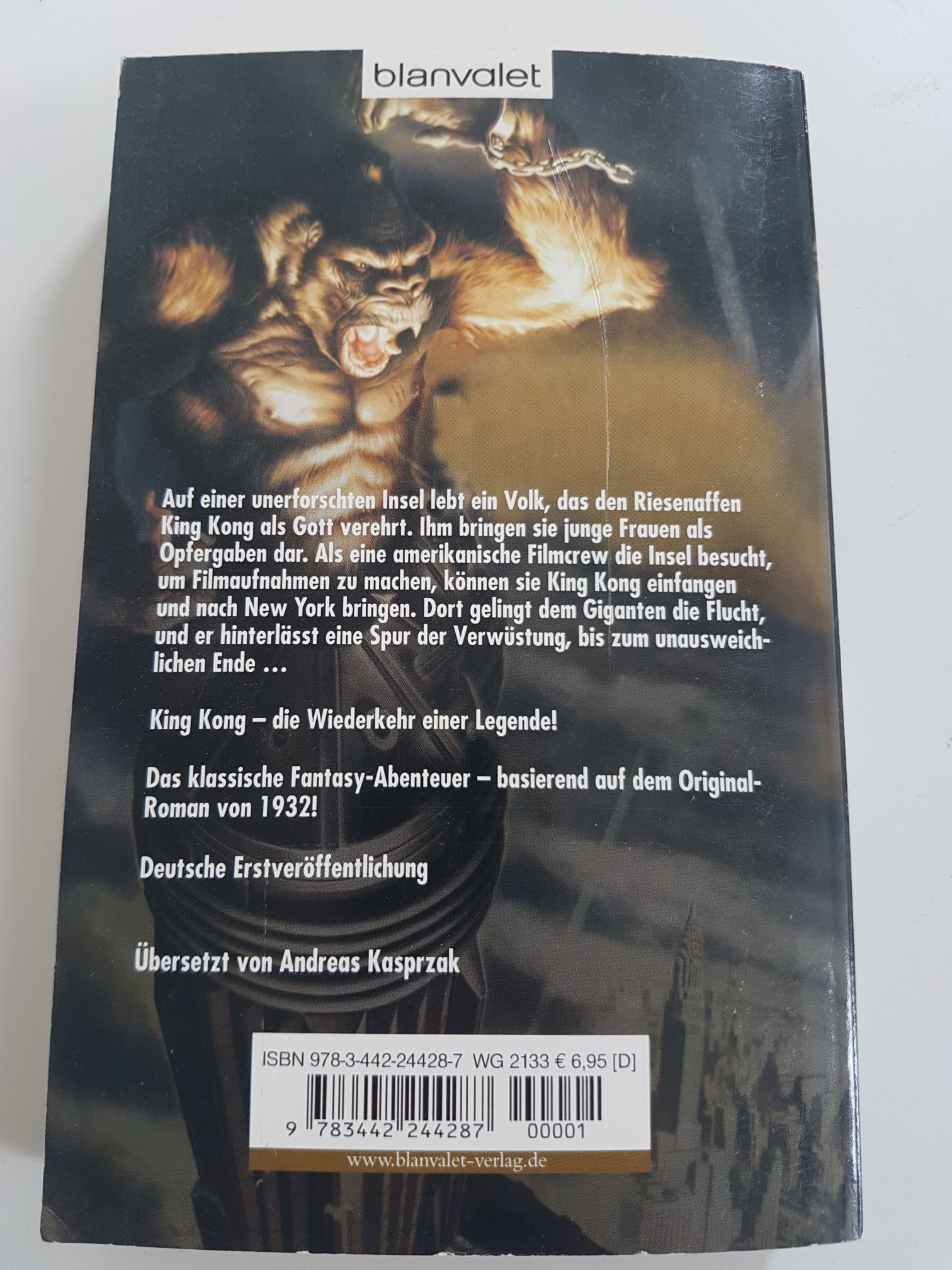 King Kong - Edgar Wallace book collectible [Barcode 9783442244287] - Main Image 2