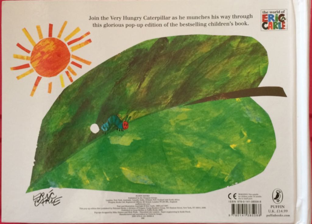 The Very Hungry Caterpillar - Eric Carle (Puffin Books - Hardcover) book collectible [Barcode 9780141385068] - Main Image 2