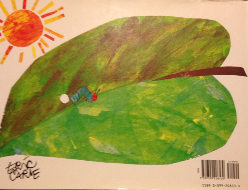 The Very Hungry Caterpillar - Eric Carle (Philomel Books; Brdbk edition (March 23, 1994) - Hardcover) book collectible [Barcode 9780399208539] - Main Image 2