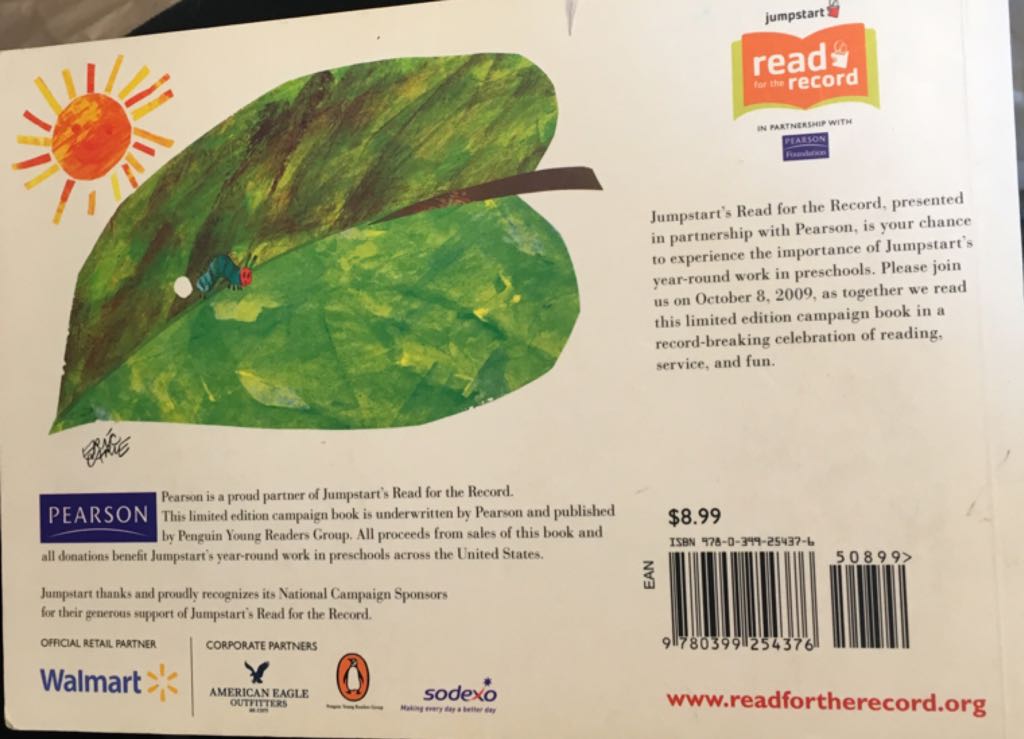 The Very Hungry Caterpillar - Eric Carle book collectible [Barcode 9780399254376] - Main Image 2