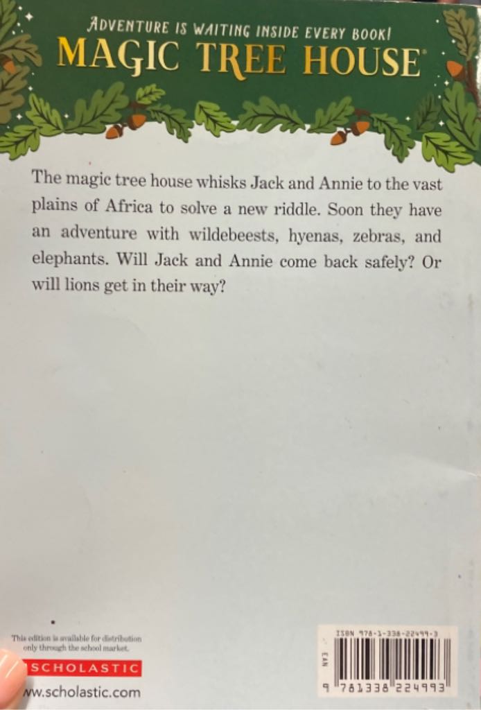 Lions At Lunchtime #11 - Mary Osborne Osborne Mary Pope|Pope (Scholastic Inc - Paperback) book collectible [Barcode 9781338224993] - Main Image 2