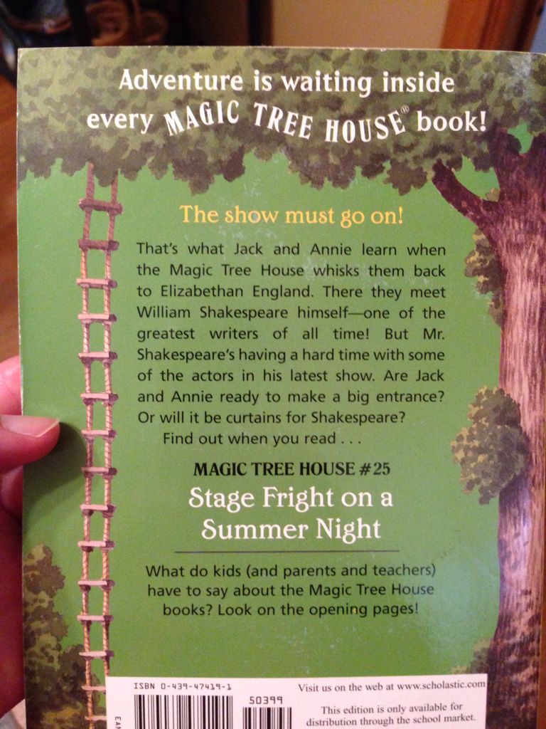 Magic Tree House #25: Stage Fright On A Summer Night - R.L. Stine (- Paperback) book collectible [Barcode 9780439474191] - Main Image 2