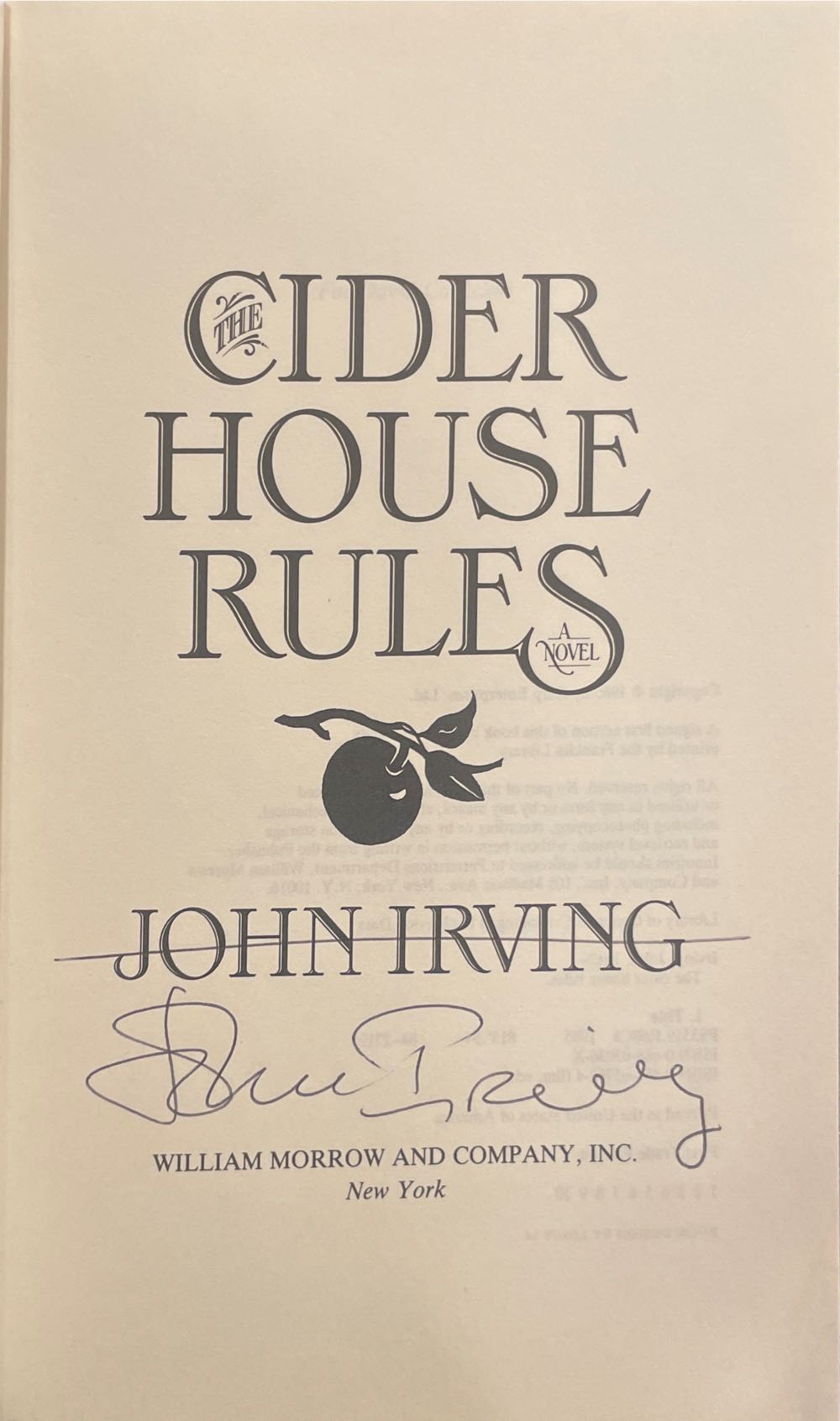 The Cider House Rules - John Irving (Hardcover) book collectible - Main Image 3