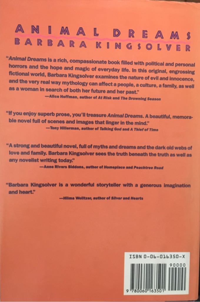 Animal Dreams  (Harper Collins - Hardcover) book collectible - Main Image 2