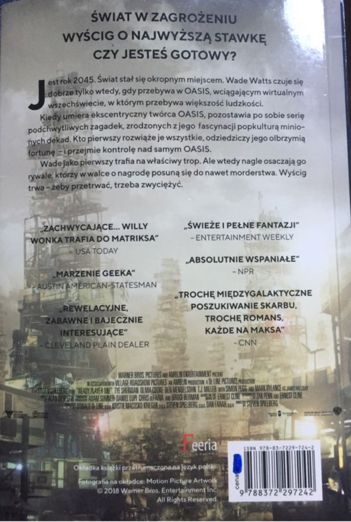 Player One - Ernest Cline (Feeria - Paperback) book collectible [Barcode 9788372297242] - Main Image 2