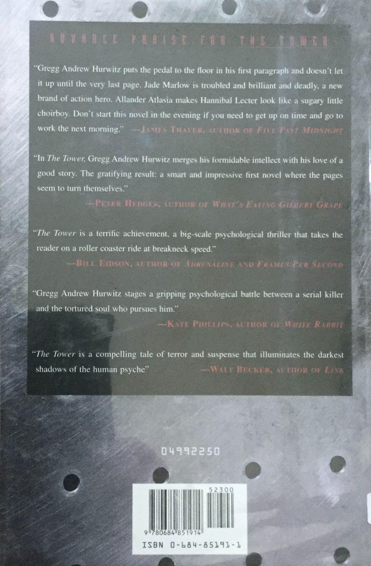 The Tower - Simon Toyne (Simon &  Schuster - Trade Paperback) book collectible [Barcode 9780684851914] - Main Image 2