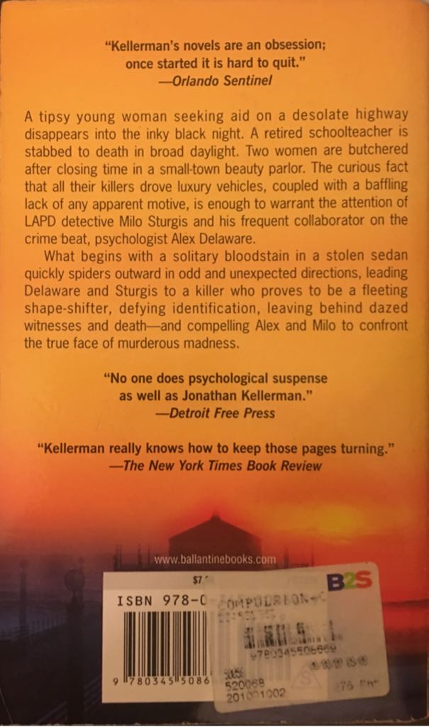 Compulsion - Jonathan Kellerman (Ballantine Books - Paperback) book collectible [Barcode 9780345508669] - Main Image 2