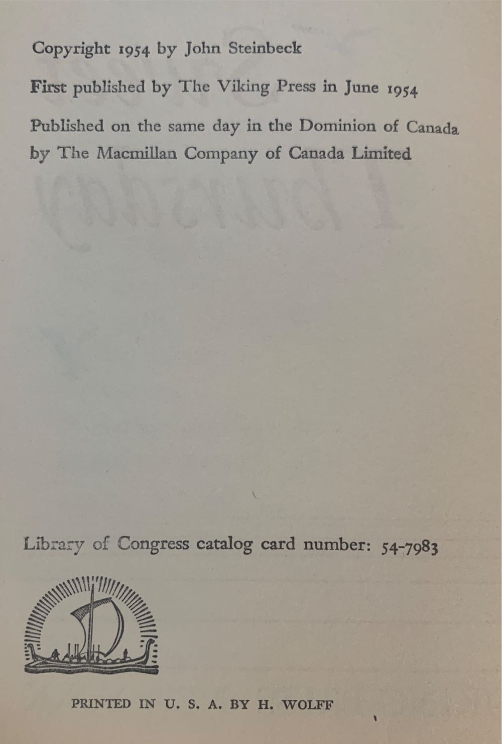 Sweet Thursday - John Steinbeck (New York : Viking - Hardcover) book collectible [Barcode 9780140187502] - Main Image 2