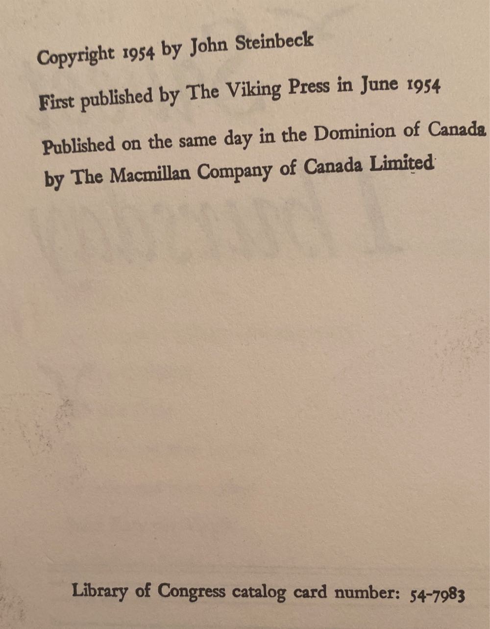 Sweet Thursday - Steinbeck, John (The Viking Press) book collectible - Main Image 2