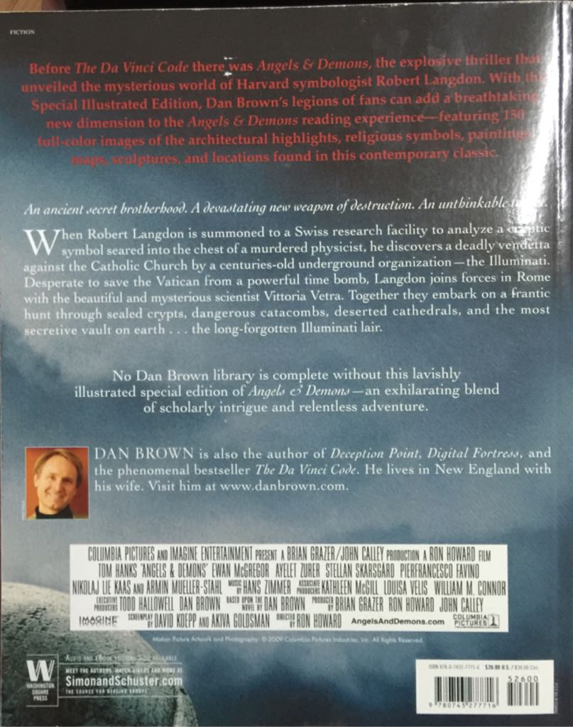 Angels and Demons: Special Illustrated Edition - Dan Brown (Washington Square Press - Paperback) book collectible [Barcode 9780743277716] - Main Image 2