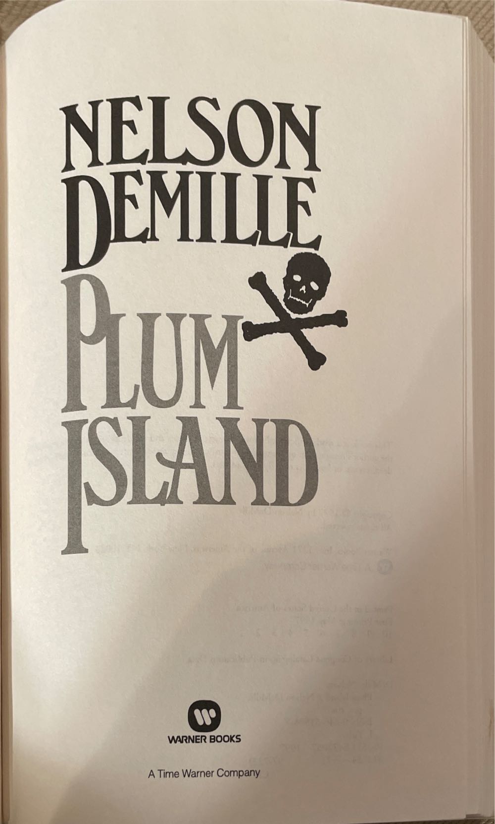 Plum Island - Nelson DeMille (Warner Books - Hardcover) book collectible [Barcode 9780446515061] - Main Image 3
