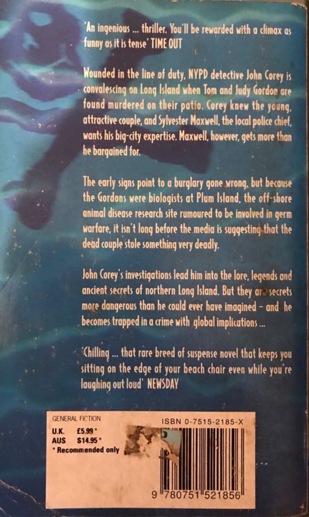 Plum Island - Nelson DeMille (Warner Books - Paperback) book collectible [Barcode 9780751521856] - Main Image 2