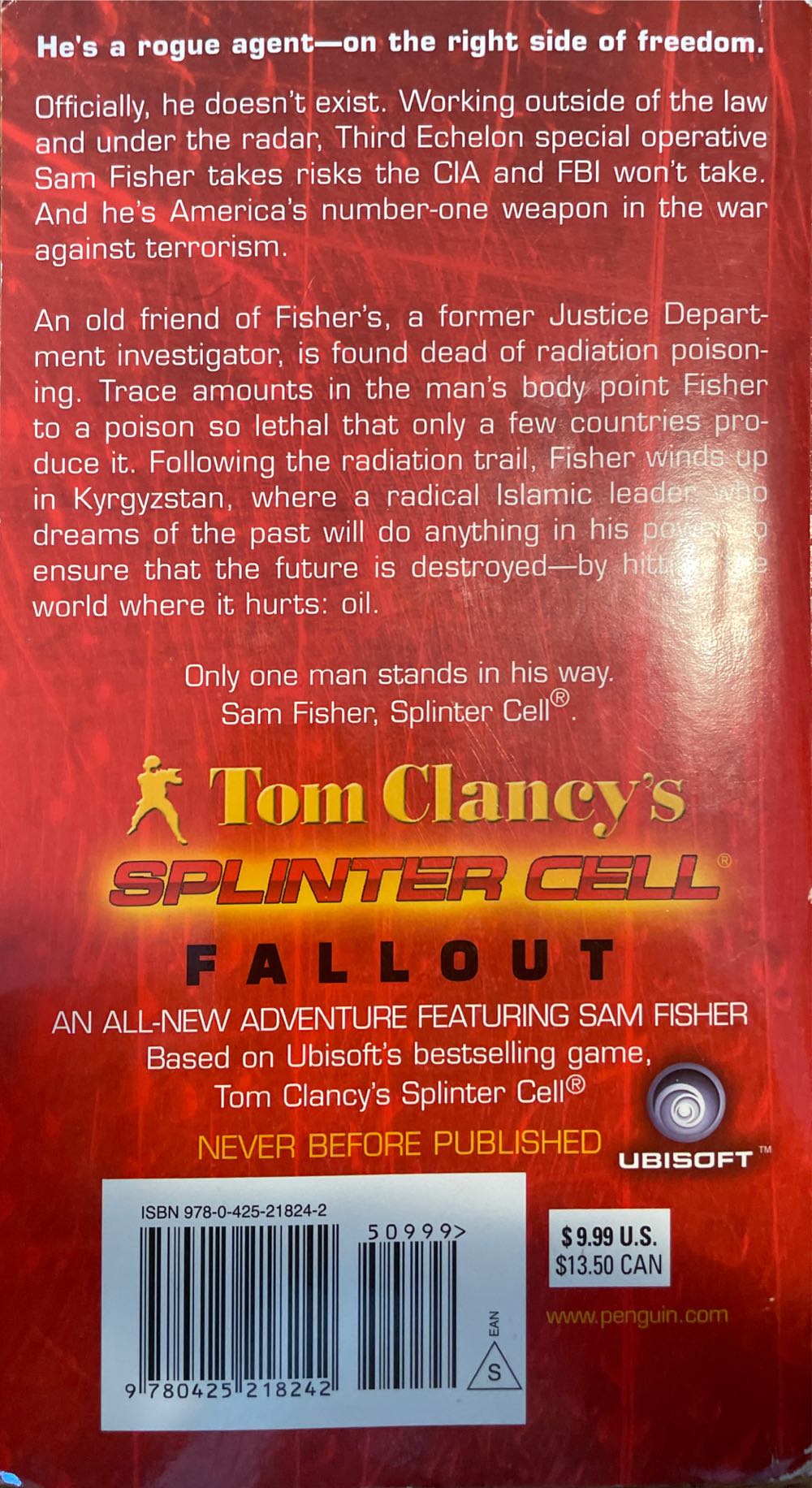 Splinter Cell:  Book #4 Fallout - Tom Clancy (Berkley Books - Paperback) book collectible [Barcode 9780425218242] - Main Image 3