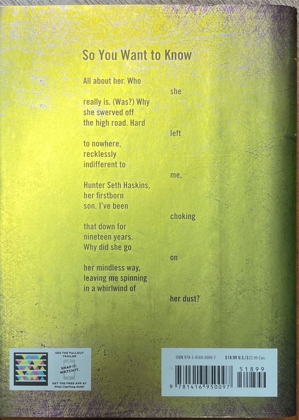 Fallout - Ellen Hopkins (Margaret K. McElderry Books - Hardcover) book collectible [Barcode 9781416950097] - Main Image 2