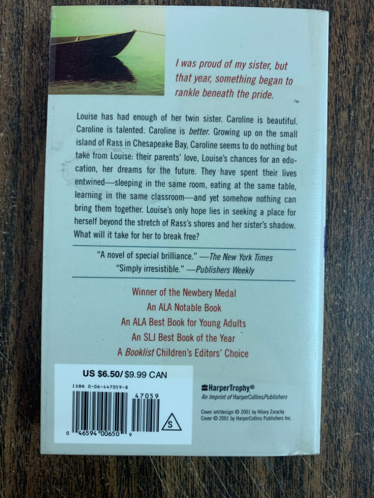 Jacob Have I Loved - Katherine Paterson (HarperTeen - Paperback) book collectible [Barcode 9780064470599] - Main Image 2