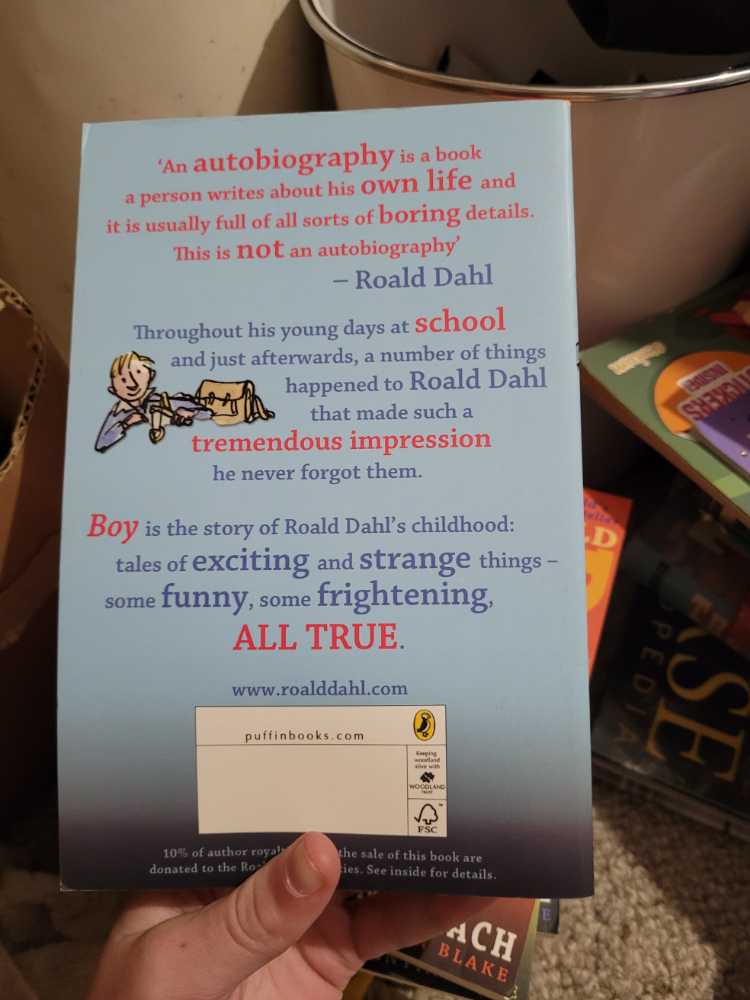 Boy Tales of Childhood - Roald Dahl (Penguin Random House / Penguin Books / Puffin Books - Paperback) book collectible [Barcode 9780141349862] - Main Image 2