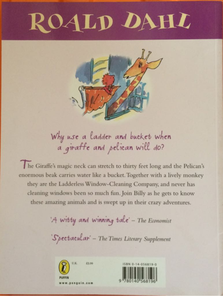 The Giraffe and the Pelly and Me - Roald Dahl (Puffin HC - Paperback) book collectible [Barcode 9780140568196] - Main Image 2
