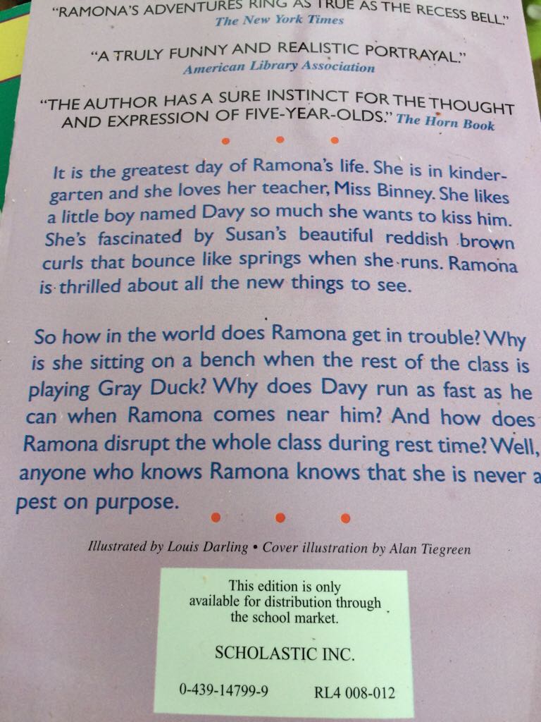 Ramona the Pest  book collectible - Main Image 2