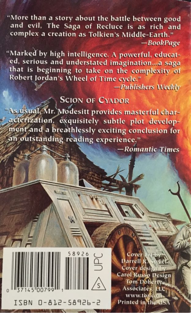 Scion of Cyador - L. E. Modesitt, Jr. (Tor Fantasy - Paperback) book collectible [Barcode 9780812589269] - Main Image 2