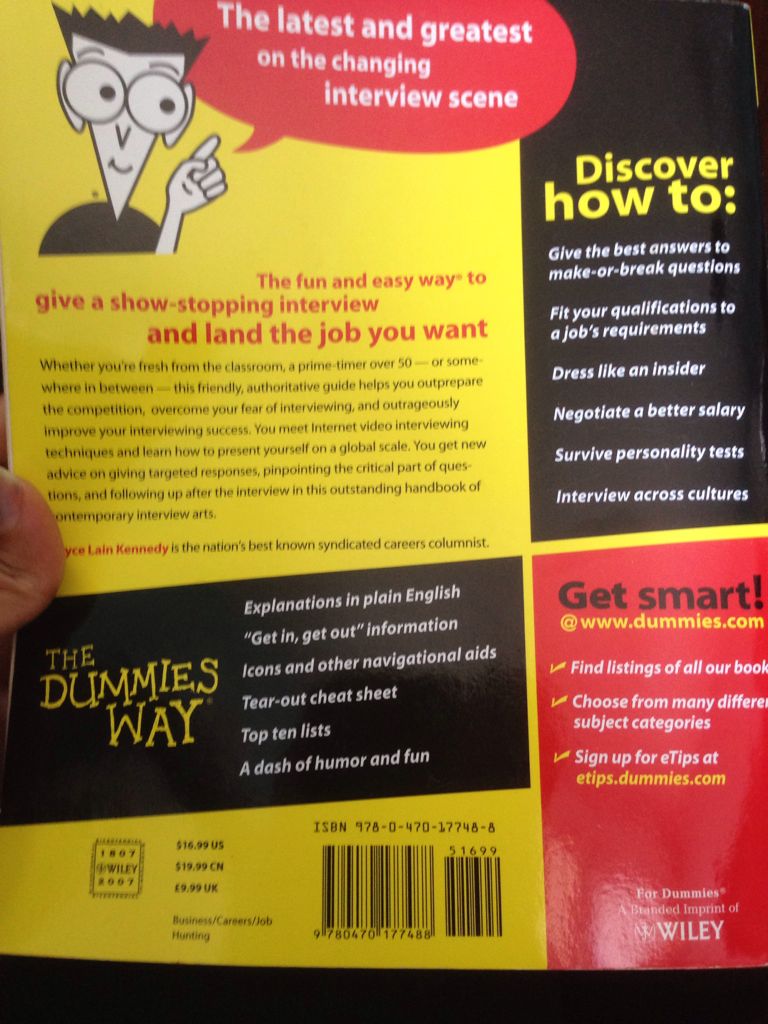 Job Interviews for Dummies - Joyce Lain (For Dummies - Paperback) book collectible [Barcode 9780470177488] - Main Image 2