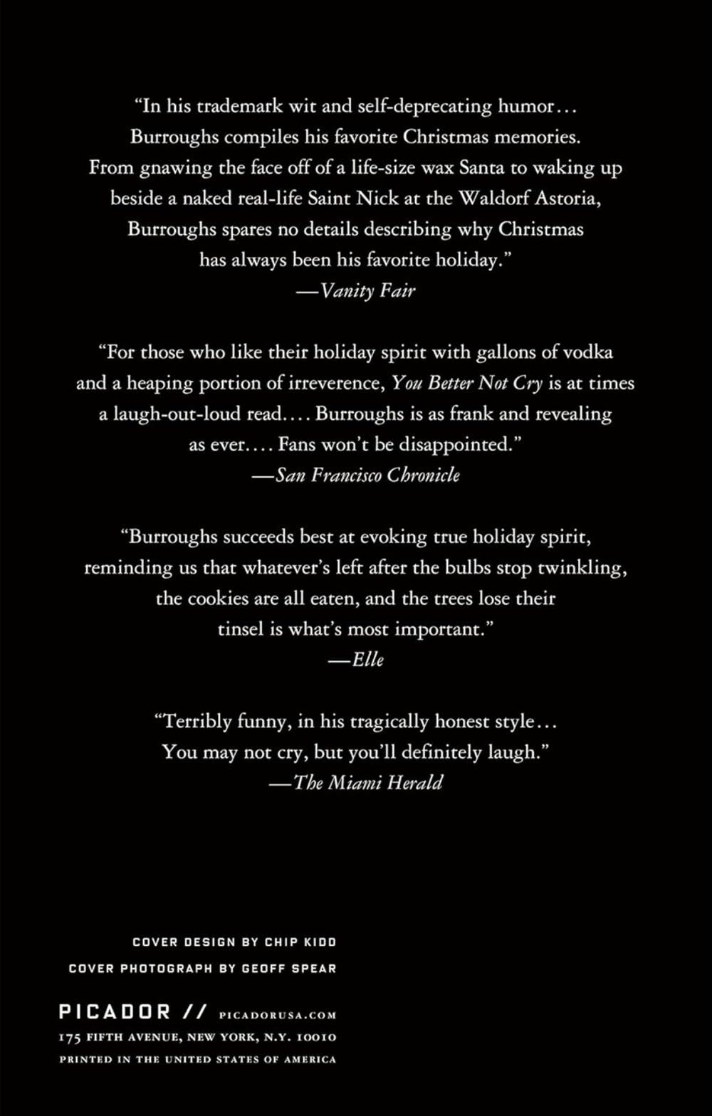 You Better Not Cry - Augusten Burroughs (Picador - Paperback) book collectible [Barcode 9780312430061] - Main Image 2