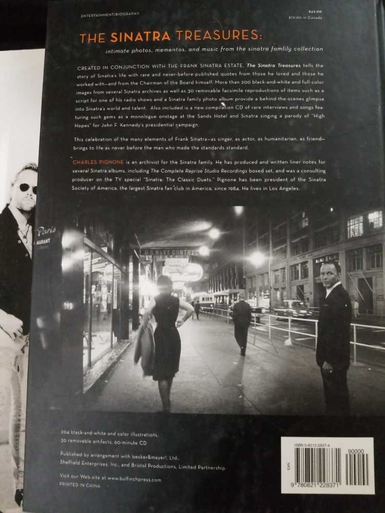The Sinatra Treasures - Charles Pignone (Bullfinch Press - Hardcover) book collectible [Barcode 9780821228371] - Main Image 2