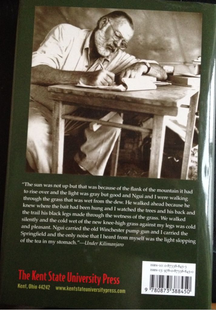 Under Kilimanjaro - Ernest Hemingway (Kent State - Hardcover) book collectible [Barcode 9780873388450] - Main Image 2
