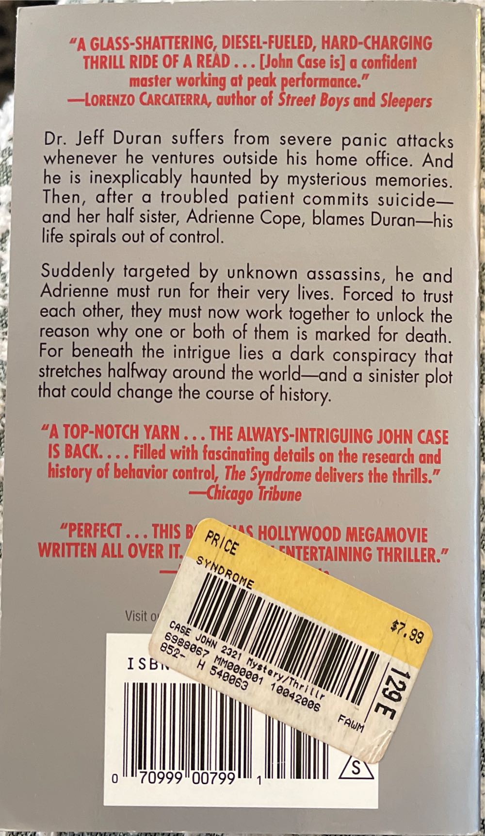The Syndrome - John Case (Fawcett) book collectible [Barcode 9780345433107] - Main Image 2