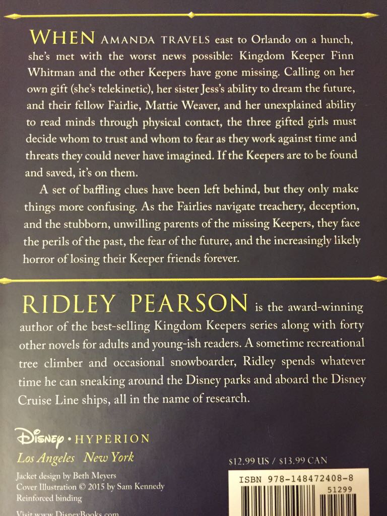 Kingdom Keepers: The Syndrome - Ridley Pearson (Disney-Hyperion - Hardcover) book collectible [Barcode 9781484724088] - Main Image 2