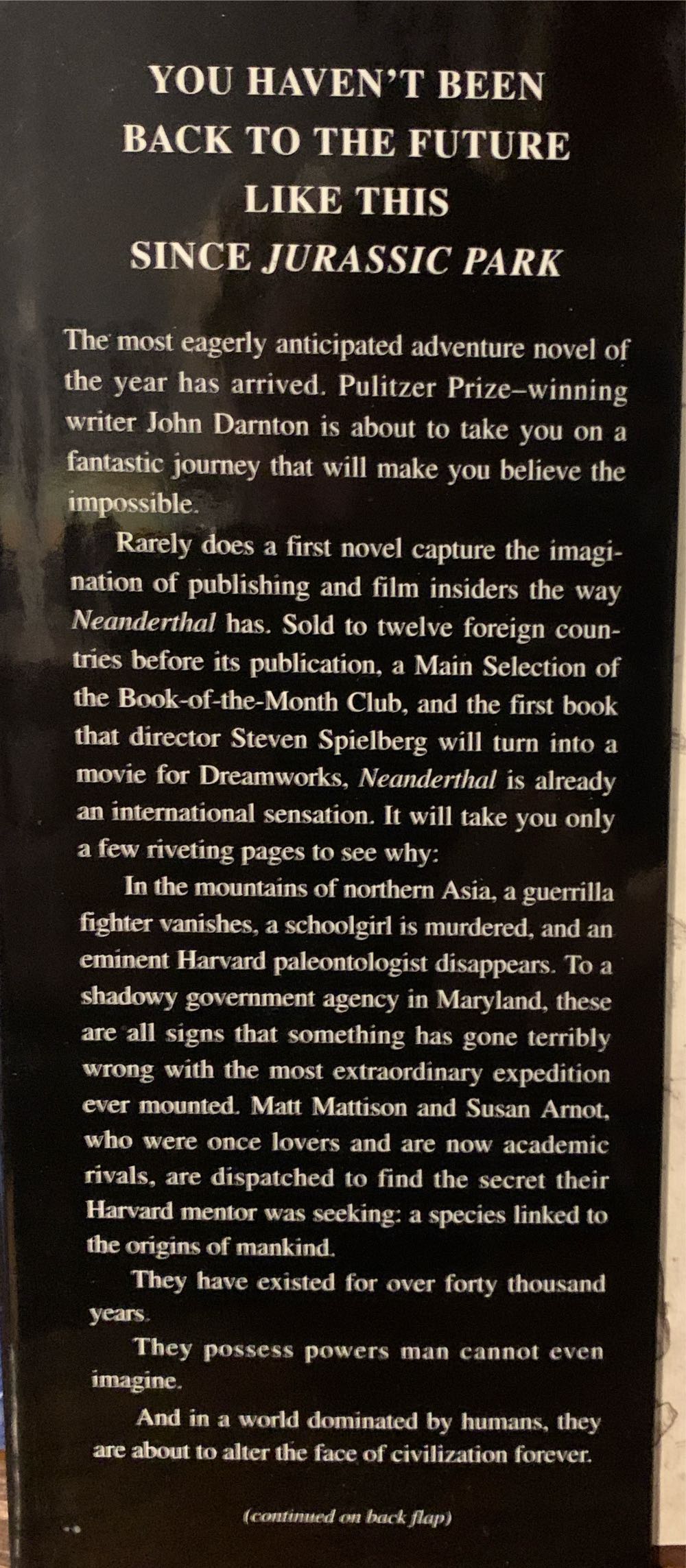 Neanderthal - John Darnton (Random House - Hardcover) book collectible [Barcode 9780679449782] - Main Image 3